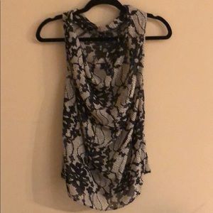 Black white design tank top